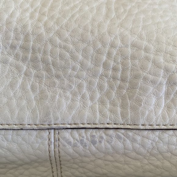 Coach white pebbled leather satchel - Picture 4 of 14